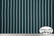 Load image into Gallery viewer, Double Brushed Poly - Hunter Stripe