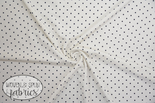 Crepe Knit - Dots in Ivory