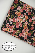 Load image into Gallery viewer, Double Brushed Poly - Black Floral