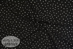 Bubble Crepe Polyester - Black Geo