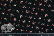 Load image into Gallery viewer, Bubble Crepe Polyester - Black Floral