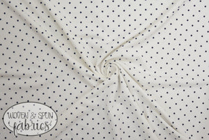 Crepe Knit - Dots in Ivory