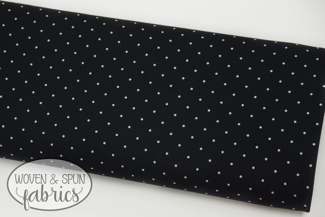 Crepe Knit - Dots in Black