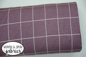 Jersey Knit - Mauve Window Pane