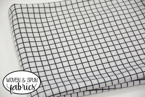 Scuba Knit - Ivory Window Pane