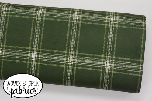 Scuba Knit - Olive Plaid