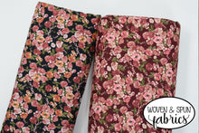 Load image into Gallery viewer, Double Brushed Poly - Burgundy Floral