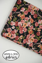 Load image into Gallery viewer, Double Brushed Poly - Burgundy Floral