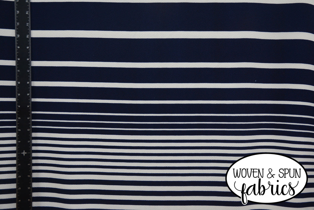 Liverpool Knit - Navy Stripes