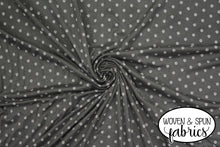 Load image into Gallery viewer, Double Brushed Poly - Ditzy Floral, Charcoal