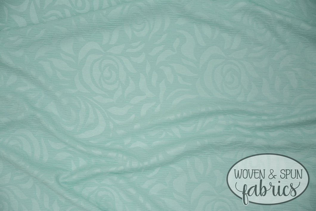 Southern Belle Rose Knit - Aqua